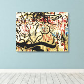 壁の落書き キャンバスプリント (インサイチュ (ウッドフロア))