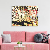 壁の落書き キャンバスプリント (インサイチュ (リビング))