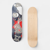 壁の落書き スケートボード (正面)