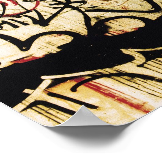 壁の落書き ポスター (角)