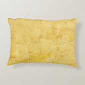 壁の薄い黄色の抽象芸術質感の漆喰 アクセントクッション (裏面)