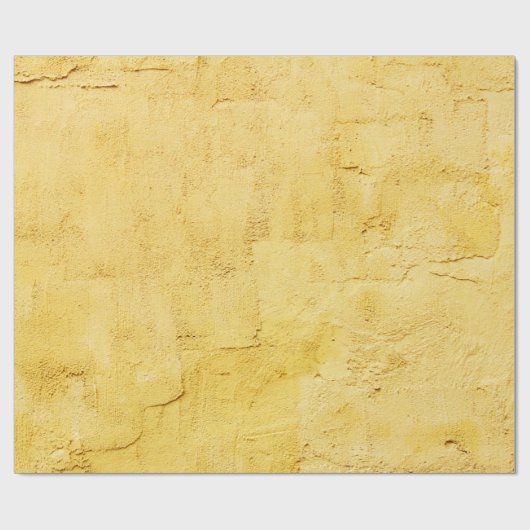 壁の薄い黄色の抽象芸術質感の漆喰 ラッピングペーパー (フラット)