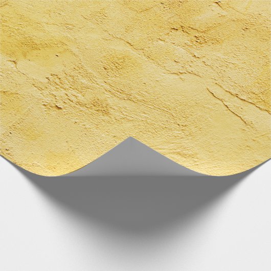 壁の薄い黄色の抽象芸術質感の漆喰 ラッピングペーパー (角)