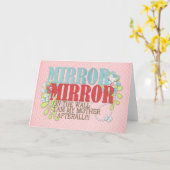 壁の鏡 カード (黄色い花)