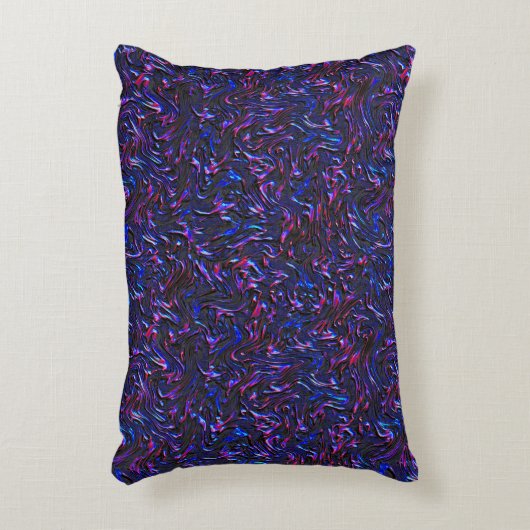 壁の青とピンクのテクスチャのように見える アクセントクッション (正面(垂直))