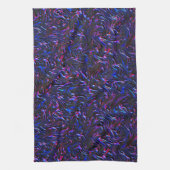 壁の青とピンクのテクスチャのように見える キッチンタオル (縦)