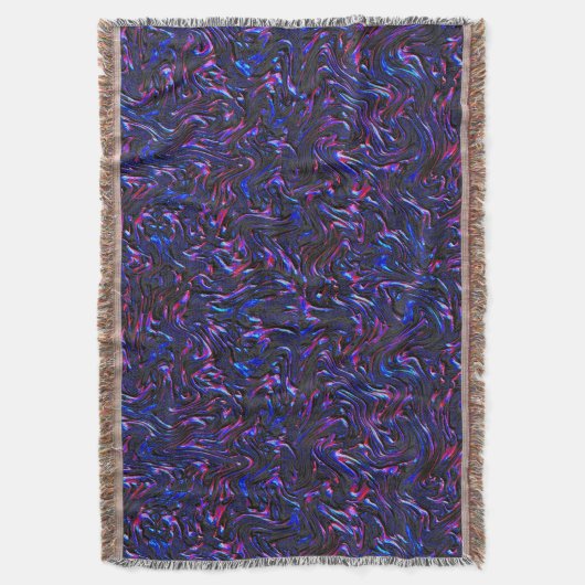 壁の青とピンクのテクスチャのように見える スローブランケット (正面縦)