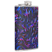 壁の青とピンクのテクスチャのように見える フラスク (右)