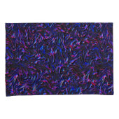 壁の青とピンクのテクスチャのように見える 枕カバー (正面右)