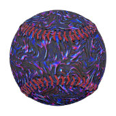 壁の青とピンクのテクスチャのように見える 野球ボール (裏面)