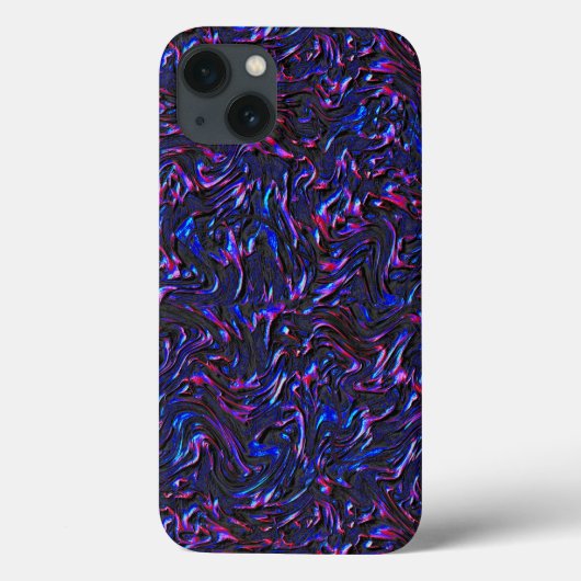 壁の青とピンクのテクスチャのように見える Case-Mate iPhoneケース (裏面)