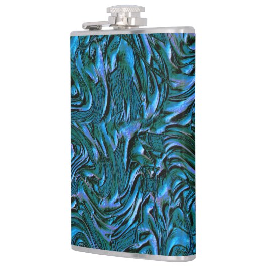 壁の青王室のいテクスチャのように見える フラスク (左)