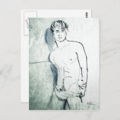 壁はがきに影を落とす ポストカード (正面/裏面)