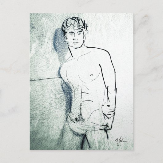 壁はがきに影を落とす ポストカード (正面)