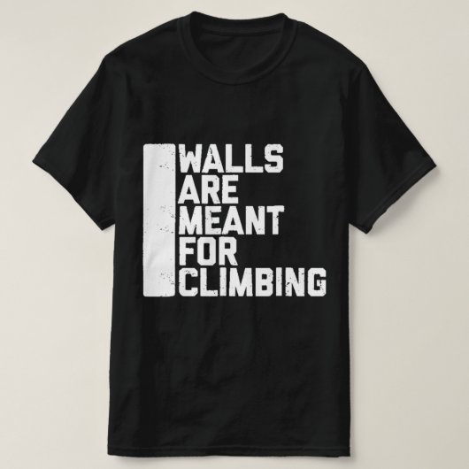 壁は登山大きい石 Tシャツ (デザイン正面)