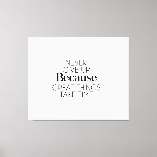 壁やる気を起こさせるアート、感動的引用文、ポスティー キャンバスプリント (正面)