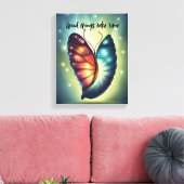 壁やる気を起こさせるアート – 良い事は時間がかかる キャンバスプリント (インサイチュ (リビング))