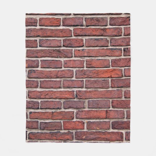 壁れんが壁の赤レンガ フリースブランケット (正面)