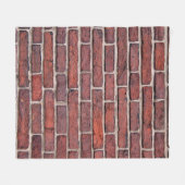 壁れんが壁の赤レンガ フリースブランケット (正面(横))