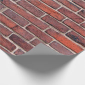 壁れんが壁の赤レンガ ラッピングペーパー (角)