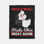 壁を作成するオハイオ素晴らし州の再おもしろい州gif フリースブランケット (正面)