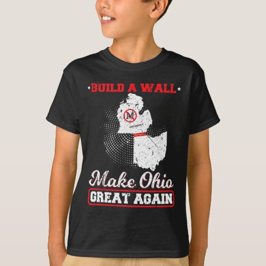 壁を作成するオハイオ素晴らし州の再おもしろい州gif tシャツ (正面)