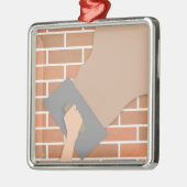 壁を塗ること メタルオーナメント (左)