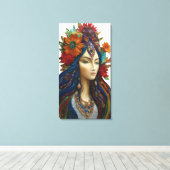 壁を変えるシャクティ鮮やかの精神 キャンバスプリント (インサイチュ (ウッドフロア))