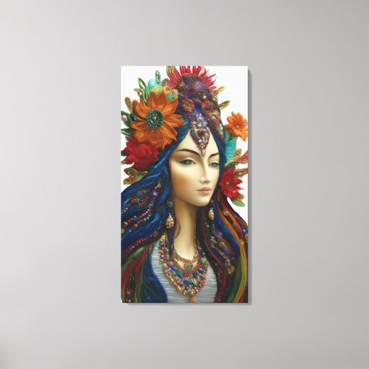 壁を変えるシャクティ鮮やかの精神 キャンバスプリント (正面)