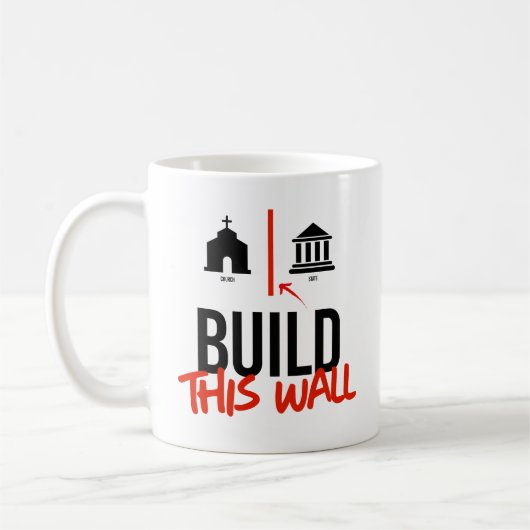壁を建てろ コーヒーマグカップ (左)