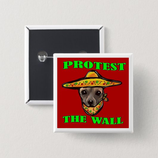 壁を抗議して下さい 缶バッジ (正面&裏面)