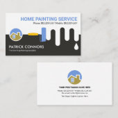 壁を滴下絵を描するローラー絵を描ブラシ'ホーム 名刺 (正面/裏面)