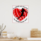 壁を破るレディーサッカーポスター ポスター (キッチン)