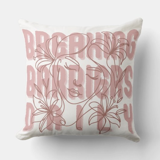 壁を破る毎日の女性エンパワーメント女の子のポー クッション (正面)