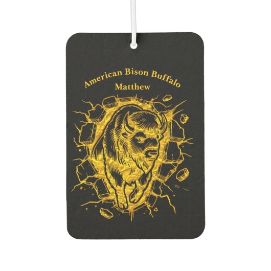 壁を突き破るバイソン カーエアーフレッシュナー (正面)