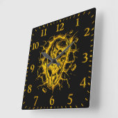 壁を突き破るバイソン スクエア壁時計 (傾斜)