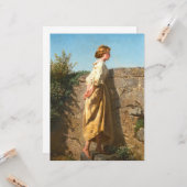 壁を見下ろす美しい女性(ヴィンテージ) カード (正面/裏面インサイチュ)