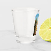 壁を見下ろす美しい女性(ヴィンテージ) ショットグラス (左)