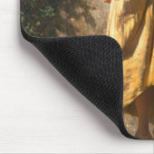 壁を見下ろす美しい女性(ヴィンテージ) マウスパッド (コーナー)