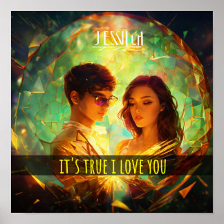 『壁エレガントモダンアートのポスター:恋人デザイン』 ポスター