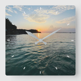 壁カスタム時計(自分の写真や文字を追加) スクエア壁時計