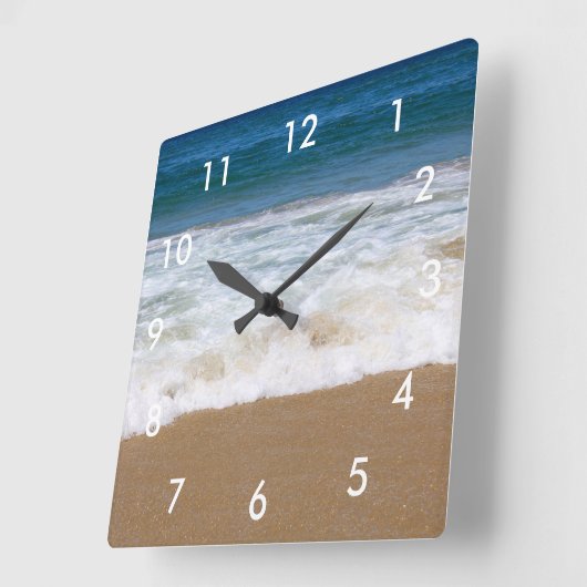 壁カスタム時計(自分の写真や文字を追加) スクエア壁時計 (傾斜)