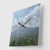 壁カスタム時計(自分の写真や文字を追加) スクエア壁時計 (傾斜)