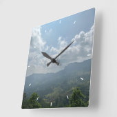 壁カスタム時計(自分の写真や文字を追加) スクエア壁時計 (傾斜)