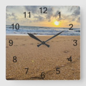 壁カスタム時計(自分の写真や文字を追加) スクエア壁時計 (正面)