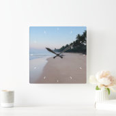 壁カスタム時計(自分の写真や文字を追加) スクエア壁時計 (ホーム)