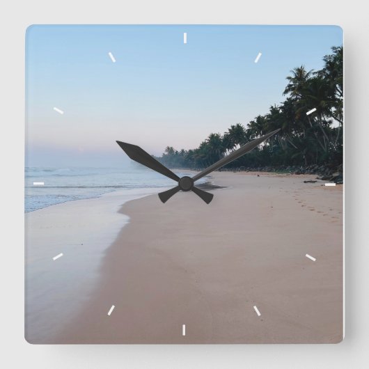 壁カスタム時計(自分の写真や文字を追加) スクエア壁時計 (正面)