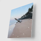 壁カスタム時計(自分の写真や文字を追加) スクエア壁時計 (傾斜)