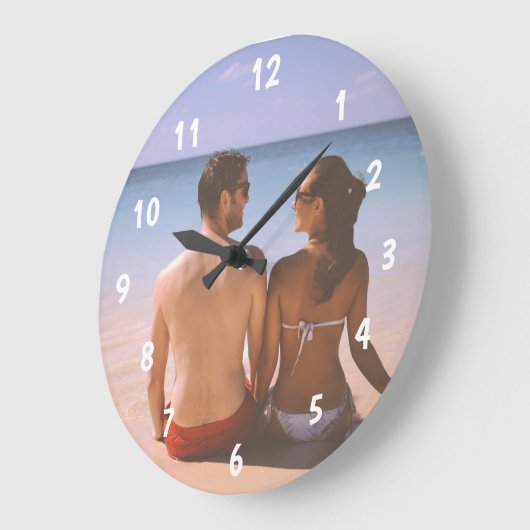 壁カスタム時計(自分の写真や文字を追加) ラージ壁時計 (傾斜)