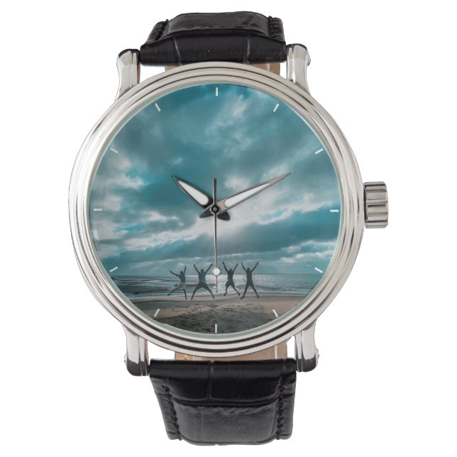 壁カスタム時計(自分の写真や文字を追加) 腕時計 (正面)